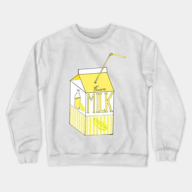 Banana Milk Crewneck Sweatshirt by Kcael